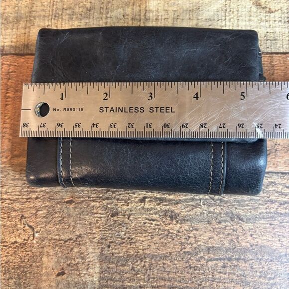 FOSSIL Leather BLACK Multifunction ELLIS Modified Tri-Fold Card Coin WALLET - Picture 9 of 10